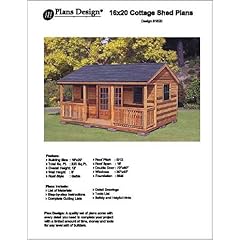 16' X 20' Cottage Shed with Porch Project Plans -Design #61620