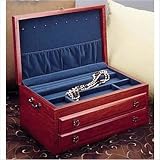 Reed & Barton Regal Mahogany Jewelry Chest with Blue Lining 8011110663