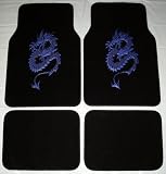 Dragon Blue Front & Rear Carpet Car Truck SUV Floor Mats
