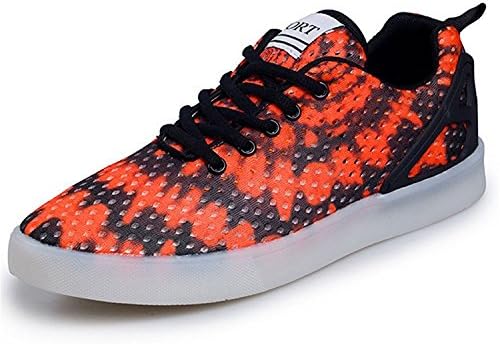 Also Easy Exquisite Casual Unisex Men's Women's Fashion 8 Colors LED Lighted Shoes Sports Sneakers Orange6.5 D(M) US Hot Sell