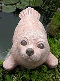 Eigenschaften Tiefes Kunsthandwerk GbR  / Tierfigur Steinfigur Robbe Seehund groß terracotta