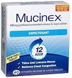 Mucinex Expectorant, Bi-Layer Tablets, 40-Count Tablets