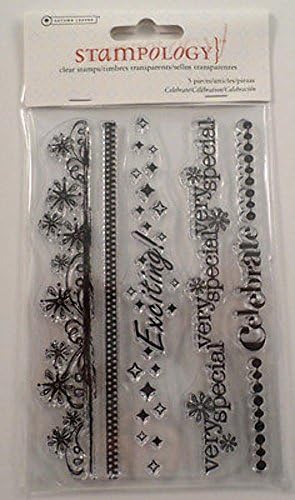 Stampology Celebrate Very Special Exciting Border Clear Cling Rubber Stamp