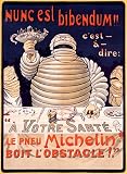 Le Pneu Michelin, Nunc Est Bibendum Vintage Art Giclee Poster Print, 18x24