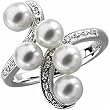 Freshwater Cultured Pearl and Diamond Fashion Ring