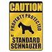 schnauzer13 - CAUTION PROPERTY PROTECTED BY STANDARD SCHNAUZER PARKING SIGN