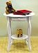 DEVERE - Wooden White Oval Storage End / Hallway / Bedside Table
