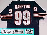 Dan Hampton Autographed Chicago Bears Throwback Blue Jersey with 