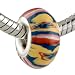 Red Yellow Fringe Pattern Charm Bead Fits Pandora title=