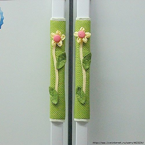 Backto20s® Twin Pack Refrigerator Handle Covers (Flower Green)