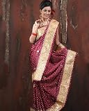 512J8hdUWjL. SL160  Indian Wedding Dress Wine Pink Pure Satin Belly Dance Dress Saree Sari with Unstitched Blouse