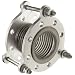 Flexicraft Stainless Steel Bellows Connector Expansion Joint with #150 Floating Flange and Tie Rod, 4" ID x 6" Length