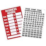 U. S. Stamp & Sign Business Hours Sign with Peel Vinyl Characters, 8 x 12 Inches, Poly Resin (9394 )