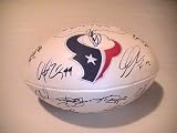 Houston Texans Signed Autographed Full Size Football w/ Coa and Hologram Johnson & More