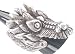 Giant Dragon Head Pewter Ring Band