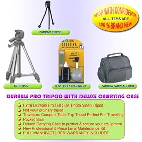 TRIPOD & CASE FOR NIKON SLR CAMERA COOLPIX D50 D70 D100