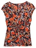 TravelSmith – Women’s Cap-Sleeved Mesh Gathered-Neckline Top