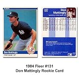 1984 Fleer Don Mattingly Baseball Rookie Card In Protective Display Case