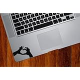 Heart Hands - Trackpad / Keyboard - Vinyl Decal (Color Variations Available) (Black)