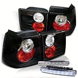 Eautolight Volkswagen VW Corrado Altezza Black Tail Light Lamps with DRL 8 LED Fog Bumper Light Pair New Set