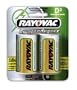 Rayovac Rechargeable NiMH Batteries, D Size, 2-Count Packages (Pack of 3)