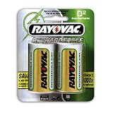 RayovacRechargeableNiMHBatteries,DSize,2-CountPackages(Packof3)