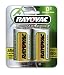 Rayovac Rechargeable NiMH Batteries, D Size, 2-Count Packages (Pack of 3)