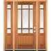 Classic Estate Doors CB73109-14SL-CB-UM-LH 14-Inch Nine Light Door with Sidelights, Left Hand Swing, Unfinished Mahogany
