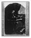 Historic Print (L): [William Howard Russell, 1820-1907, full length portrait, seated at small table, writing