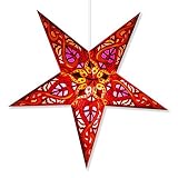 Celtic Red Paper Star Lamp, Star Lantern Star Light