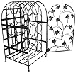 PTC Home & Garden Bottle Wine Cage, Pewter