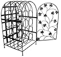 PTC Home & Garden Bottle Wine Cage, Pewter