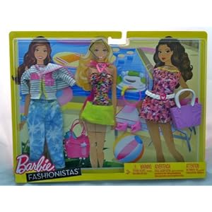 Barbie Fashionistas Day Looks Clothes - Bright Beach Outfits Barbie Fashionistas Day Looks Clothes - Bright Beach Outfits
