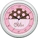 Baby : Soho Stripes and Dots Nursery Clock ~ Pink and Brown ~