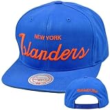 NHL New York Islanders Mitchell Ness Script Throwback Logo Snapback Hat NZ925