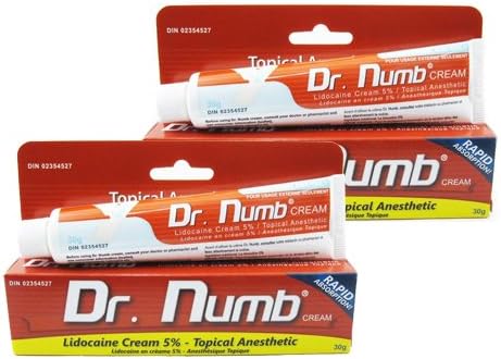 2 Tubes of Dr. Numb Maximum Topical Anesthetic Anorectal Cream, Lidocaine 5% ~ Net Wt 1 Oz (30g) Per tube