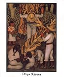 Corn Harvest Diego Rivera Mexico Unframed Art Poster Print (Framing and Wood-Mounting also available) - 16 X 20