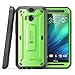 HTC One M8 Case, SUPCASE [Heavy Duty] HTC One M8 Case 2014 Release [Unicorn Beetle PRO Series] Full-body Rugged Hybrid Protective Case with Built-in Screen Protector (Green/Gray), Dual Layer Design + Impact Resistant Bumper