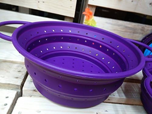 AGORA Solid &amp; Thick Purple Collapsible Silicone Colanders L Size + EXPRESS DELIVER 2-3 days