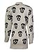 Forever Women's Skull Print Knitted Open Cardigan (SM-6/8, Stone)
