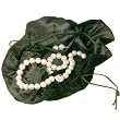 Pearl Necklace Freshwater Cultured Silver .925 White 9-9.5mm 17" Stud Earring 10.0mm Travel Pouch By Bucasi