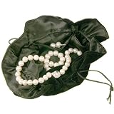 Pearl Necklace Freshwater Cultured Silver .925 White 9-9.5mm 17 Stud Earring 10.0mm Travel Pouch By Bucasi
