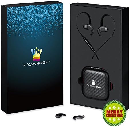 Earphones,Wired Headphones Stereo Earbuds Running Headphones With Mic Cable Clip Sport Ear Buds By YOCANRISE,Cool Black