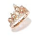 Guliette Verona Sterling Silver Crown Ring/Princess Ring (Rose Gold Plated)