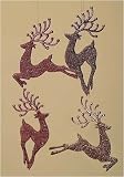 Club Pack of 24 Red Glitter Reindeer Christmas Ornaments