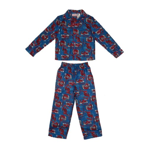 2 PCS SET: Boys Or Girls SPIDER-MAN Fleece Sleepwear Pajama Top & Pants Set - Blue & Red (Size: 8) 2 PCS SET: Boys Or Girls SPIDER-MAN Fleece Sleepwear Pajama Top & Pants Set - Blue & Red (Size: 8)