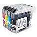 GREENSKY 4 Pack(1BK,1C,1Y,1M) Compatible Ink Cartridge Replacement for Brother LC103 Compatible With Brother MFC-J245DW, J4410DW, J450DW, J4610DW, J470DW, J650DW, J6720DW, J6920DW, J870DW etc