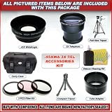 3X Tele & Wide Lens ACCESSORY KIT FOR MINOLTA Z1 Z2 NEW