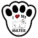 maltese46 - Paw Prints Suction Cup Signs Maltese