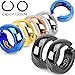 U2U® Jewelry Pair of 316L Surgical Stainless Steel IP Hoop Non-Piercing Clip On Earrings For Men Women